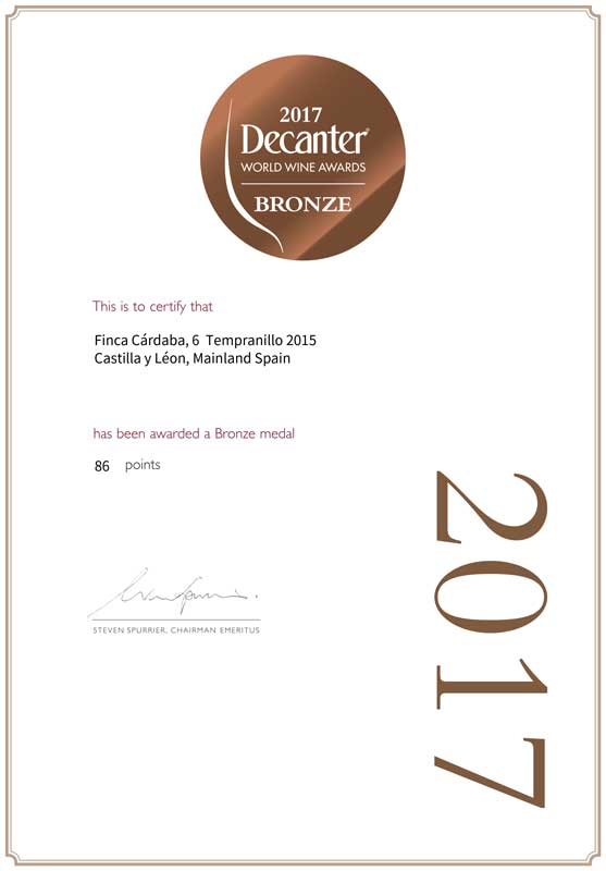 Certificate DWWA2017 Finca Cardaba6